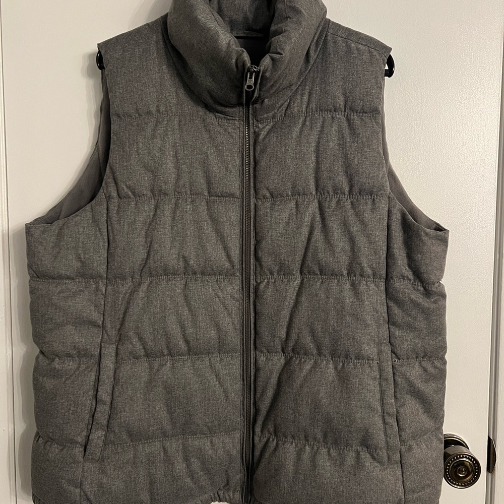 Women’s Heather Gray Puffer Vest XXL
